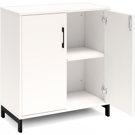 Kontorskab DNA, 800x890 mm, Hvid/Sort 2A4/2A4 – image 2