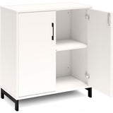 Ergoff Kontorskab DNA, 800x890 mm, Hvid/Sort 2A4/2A4 – Bogreoler & kontorskabe (billede 2)
