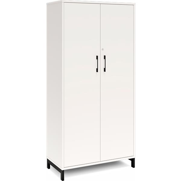 Ergoff Kontorskab DNA, 800x1660 mm, Hvid/Sort 4A4 – Bogreoler & kontorskabe (billede 1)