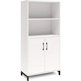 Ergoff Kontorskab DNA, 800x1660 mm, Hvid/Sort 4A4/2A4 – Bogreoler & kontorskabe (billede 1)