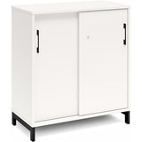Ergoff Kontorskab DNA, 800x890 mm, Hvid/Sort, skydedør 2A4 – Bogreoler & kontorskabe (billede 1)