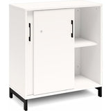Ergoff Kontorskab DNA, 800x890 mm, Hvid/Sort, skydedør 2A4 – Bogreoler & kontorskabe (billede 2)
