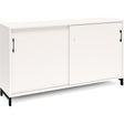 Ergoff Kontorskab DNA, 1600x890 mm, Hvid/Sort, skydedør 2A4 – Bogreoler & kontorskabe (billede 1)