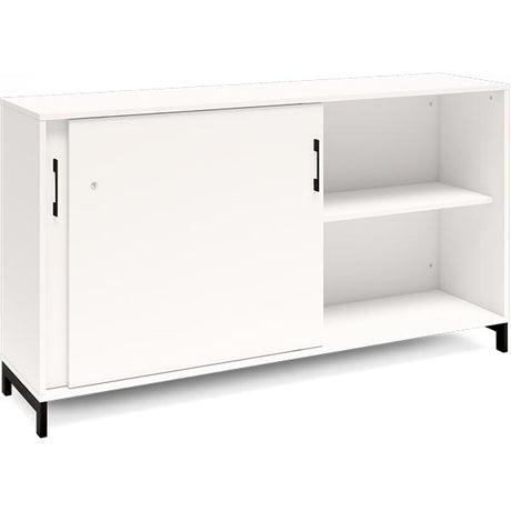 Kontorskab DNA, 1600x890 mm, Hvid/Sort, skydedør 2A4 – image 2