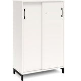 Kontorskab DNA, 800x1275 mm, Hvid/Sort, skydedør 3A4 – image 1