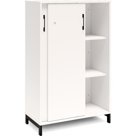 Ergoff Kontorskab DNA, 800x1275 mm, Hvid/Sort, skydedør 3A4 – Bogreoler & kontorskabe (billede 2)