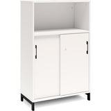 Kontorskab DNA, 800x1275 mm, Hvid/Sort, skydedør 3A4 – image 1