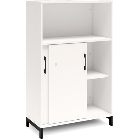 Kontorskab DNA, 800x1275 mm, Hvid/Sort, skydedør 3A4 – image 2