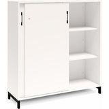 Ergoff Kontorskab DNA, 1200x1275 mm, Hvid/Sort, skydedør 3A4 – Bogreoler & kontorskabe (billede 2)