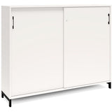 Kontorskab DNA, 1600x1275 mm, Hvid/Sort, skydedør 3A4 – image 3