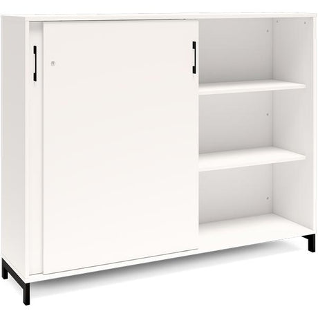 Kontorskab DNA, 1600x1275 mm, Hvid/Sort, skydedør 3A4 – image 2