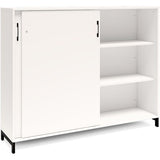 Ergoff Kontorskab DNA, 1600x1275 mm, Hvid/Sort, skydedør 3A4 – Bogreoler & kontorskabe (billede 2)