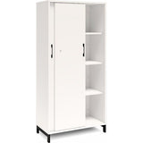 Kontorskab DNA, 800x1660 mm, Hvid/Sort, skydedør 4A4 – image 2