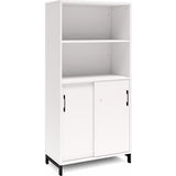 Kontorskab DNA, 800x1660 mm, Hvid/Sort, skydedør 4A4 – image 3