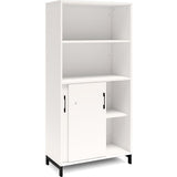 Ergoff Kontorskab DNA, 800x1660 mm, Hvid/Sort, skydedør 4A4 – Bogreoler & kontorskabe (billede 2)