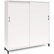 Kontorskab DNA, 1600x1660 mm, Hvid/Sort, skydedør 4A4 – image 1