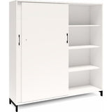 Kontorskab DNA, 1600x1660 mm, Hvid/Sort, skydedør 4A4 – image 2