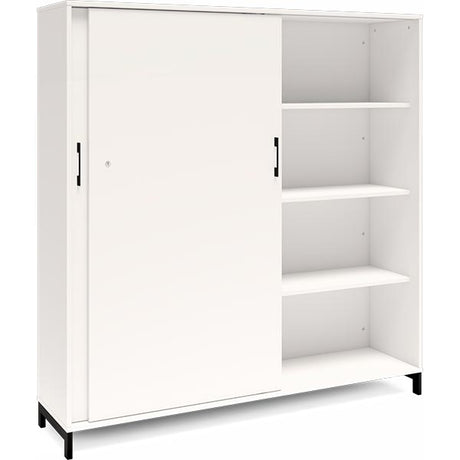 Kontorskab DNA, 1600x1660 mm, Hvid/Sort, skydedør 4A4 – image 2