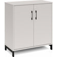 Ergoff Kontorskab DNA, 800x890 mm, Lys grå/Sort 2A4/2A4 – Bogreoler & kontorskabe (billede 1)