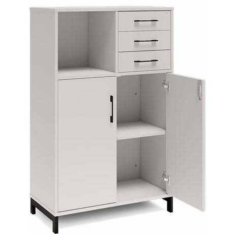 Kontorskab DNA, 800x1275 mm, Lys grå/Sort, skuffemodul 3A4/2A4 – image 2