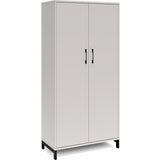 Ergoff Kontorskab DNA, 800x1660 mm, Lys grå/Sort 4A4 – Bogreoler & kontorskabe (billede 1)