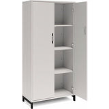 Ergoff Kontorskab DNA, 800x1660 mm, Lys grå/Sort 4A4 – Bogreoler & kontorskabe (billede 2)
