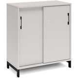 Kontorskab DNA, 800x890 mm, Lys grå/Sort, skydedør 2A4 – image 1