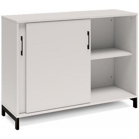 Kontorskab DNA, 1200x890 mm, Lys grå/Sort, skydedør 2A4 – image 2