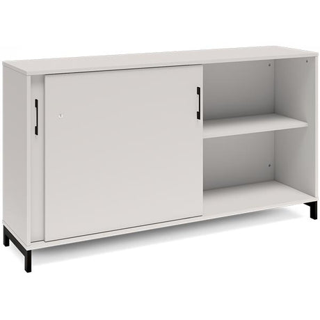 Kontorskab DNA, 1600x890 mm, Lys grå/Sort, skydedør 2A4 – image 2