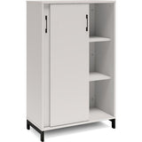 Kontorskab DNA, 800x1275 mm, Lys grå/Sort, skydedør 3A4 – image 2