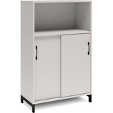 Kontorskab DNA, 800x1275 mm, Lys grå/Sort, skydedør 3A4 – image 3