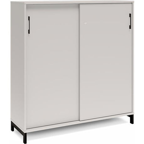 Kontorskab DNA, 1200x1275 mm, Lys grå/Sort, skydedør 3A4 – image 1