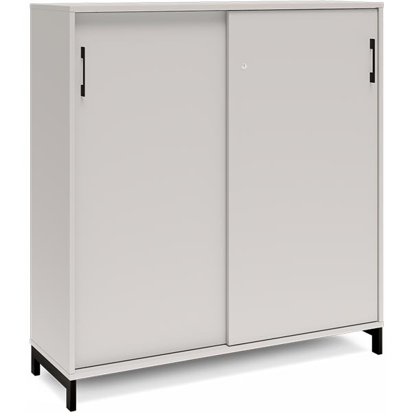 Kontorskab DNA, 1200x1275 mm, Lys grå/Sort, skydedør 3A4 – image 3