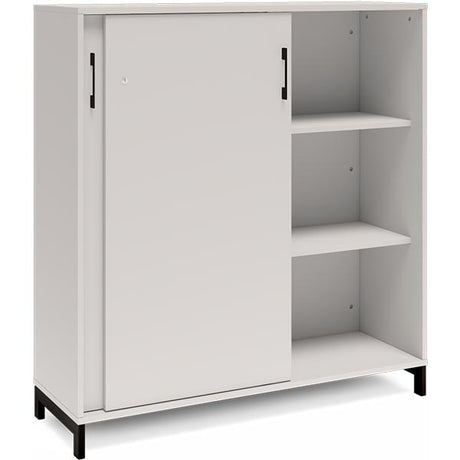Ergoff Kontorskab DNA, 1200x1275 mm, Lys grå/Sort, skydedør 3A4 – Bogreoler & kontorskabe (billede 2)