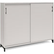 Kontorskab DNA, 1600x1275 mm, Lys grå/Sort, skydedør 3A4 – image 1