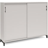 Kontorskab DNA, 1600x1275 mm, Lys grå/Sort, skydedør 3A4 – image 1