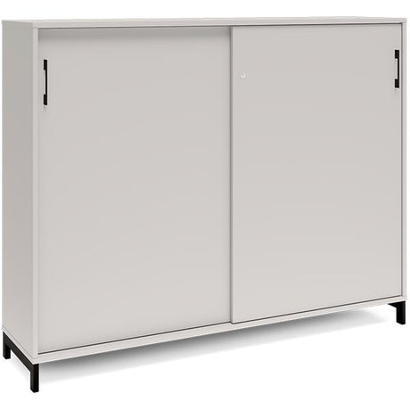 Kontorskab DNA, 1600x1275 mm, Lys grå/Sort, skydedør 3A4 – image 1