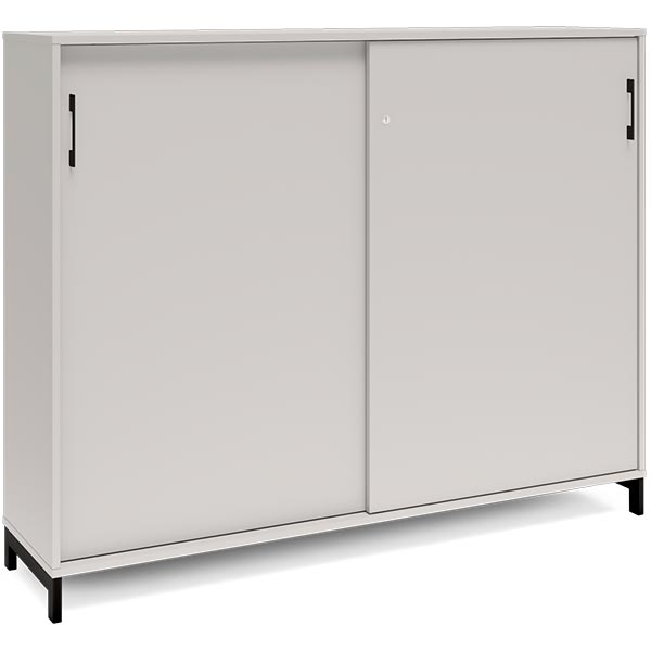 Kontorskab DNA, 1600x1275 mm, Lys grå/Sort, skydedør 3A4 – image 3