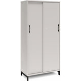 Kontorskab DNA, 800x1660 mm, Lys grå/Sort, skydedør 4A4 – image 1