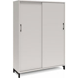 Kontorskab DNA, 1200x1660 mm, Lys grå/Sort, skydedør 4A4 – image 3