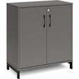 Ergoff Kontorskab DNA, 800x890 mm, Antracit/Sort 2A4/2A4 – Bogreoler & kontorskabe (billede 1)