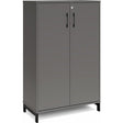 Ergoff Kontorskab DNA, 800x1275 mm, Antracit/Sort 3A4 – Bogreoler & kontorskabe (billede 1)