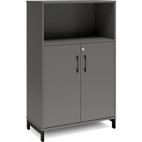 Kontorskab DNA, 800x1275 mm, Antracit/Sort 3A4/2A4 – image 1