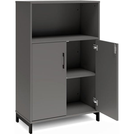 Kontorskab DNA, 800x1275 mm, Antracit/Sort 3A4/2A4 – image 2