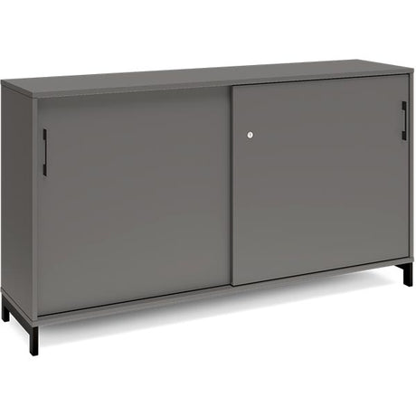 Kontorskab DNA, 1600x890 mm, Antracit/Sort, skydedør 2A4 – image 1