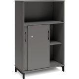 Ergoff Kontorskab DNA, 800x1275 mm, Antracit/Sort, skydedør 3A4 – Bogreoler & kontorskabe (billede 2)