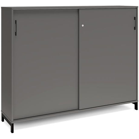 Kontorskab DNA, 1600x1275 mm, Antracit/Sort, skydedør 3A4 – image 1