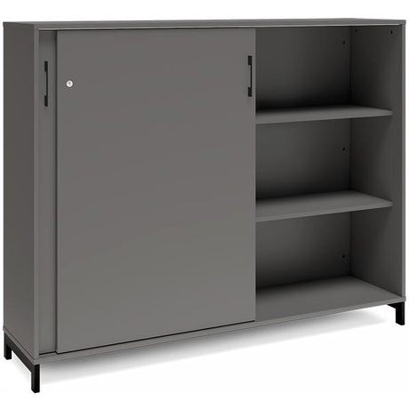Kontorskab DNA, 1600x1275 mm, Antracit/Sort, skydedør 3A4 – image 2