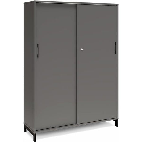 Kontorskab DNA, 1200x1660 mm, Antracit/Sort, skydedør 4A4 – image 1