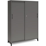 Kontorskab DNA, 1200x1660 mm, Antracit/Sort, skydedør 4A4 – image 3